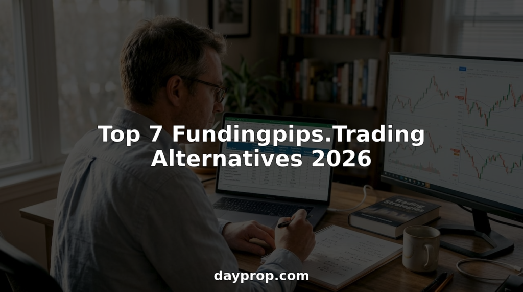 Trader comparing funding trading platforms