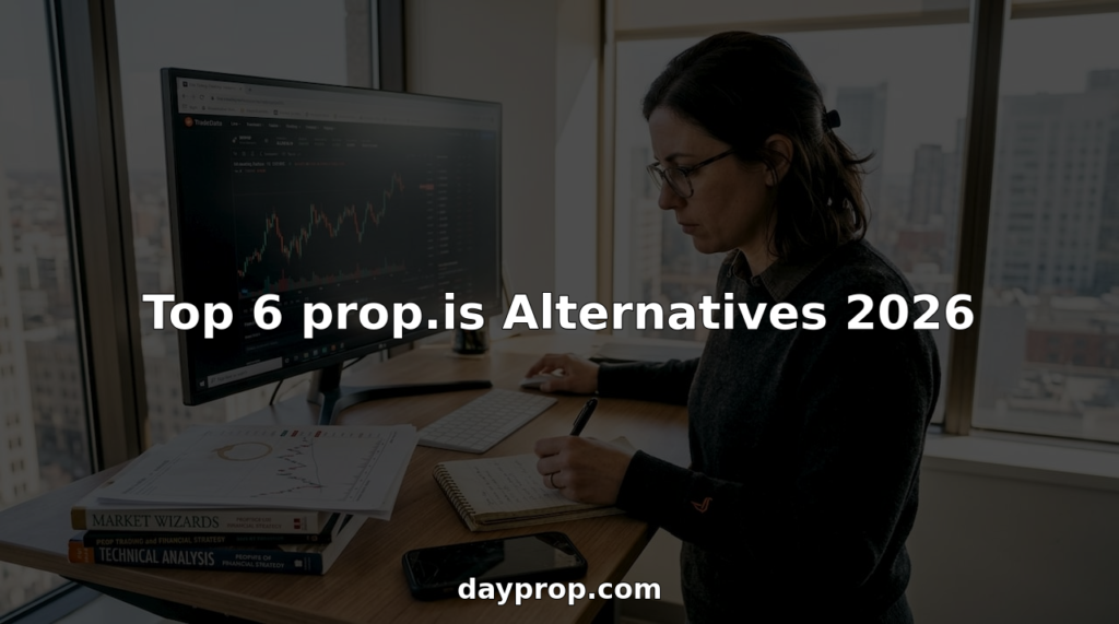 Professional trader researching prop trading platforms